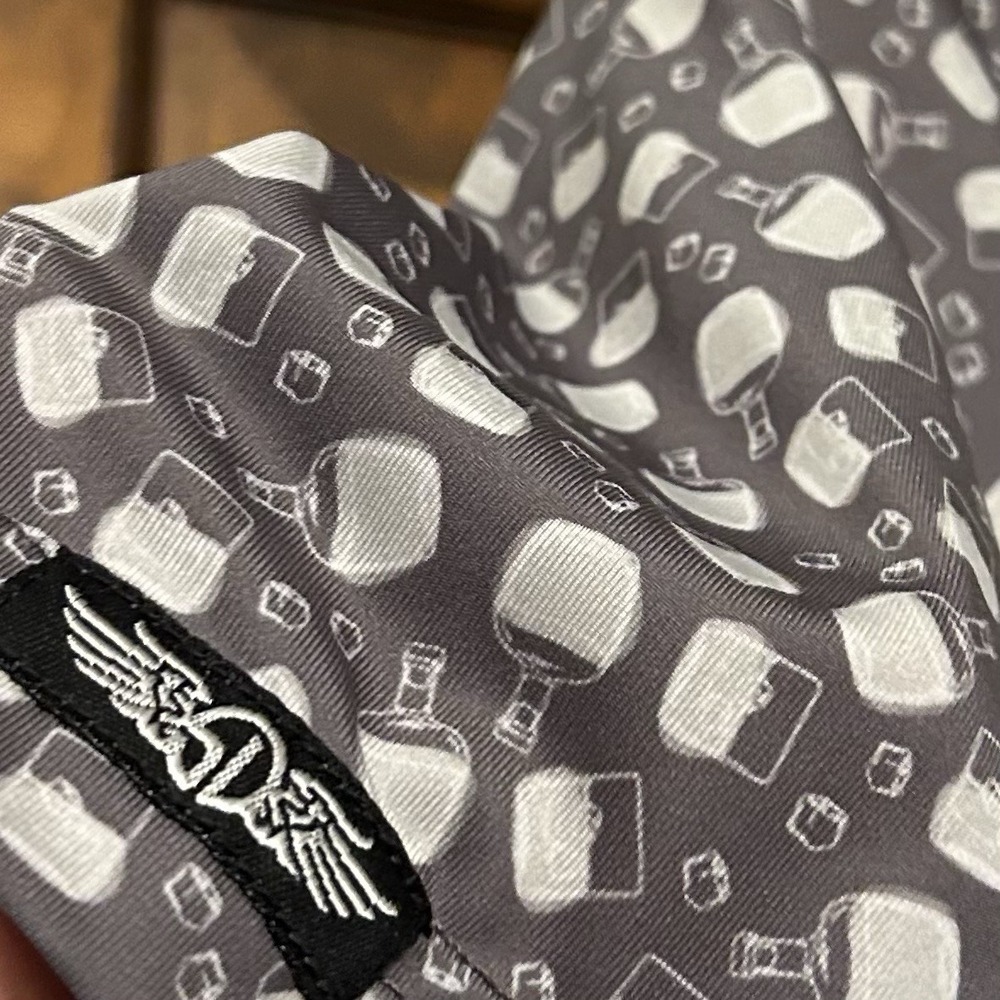 Straight Down‎ Polo Men Medium All Over Print AOP Beer Golf Performance Stretch - Picture 2 of 6